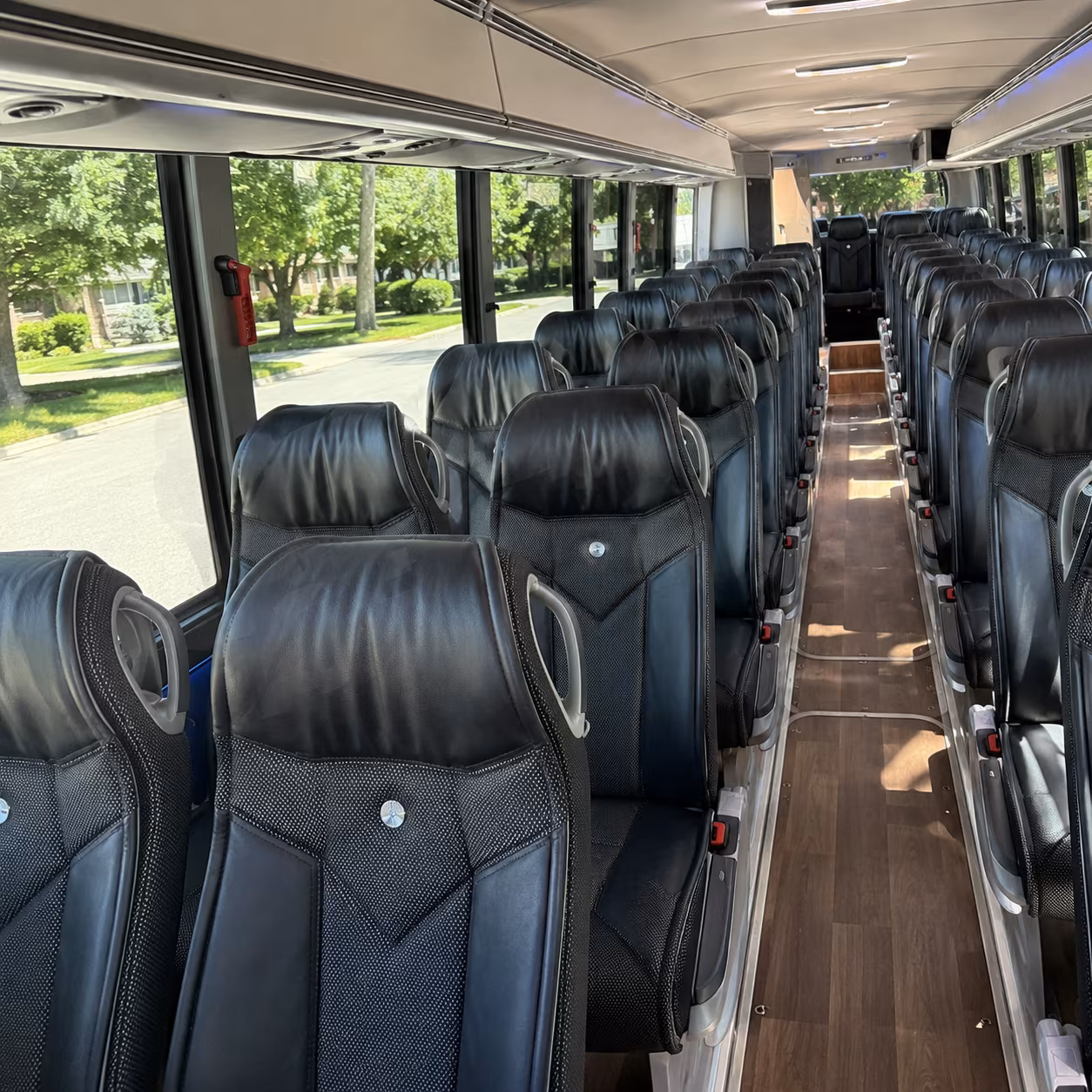 toledo 40 passenger charter bus inside