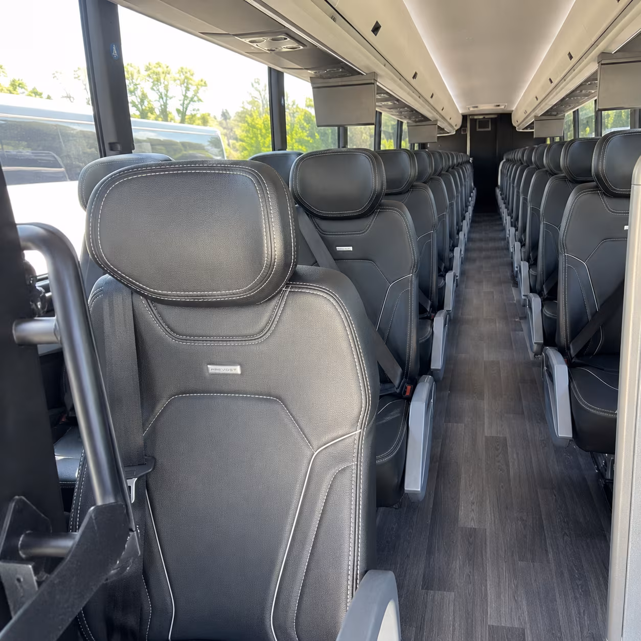 toledo 47 passenger charter bus interior