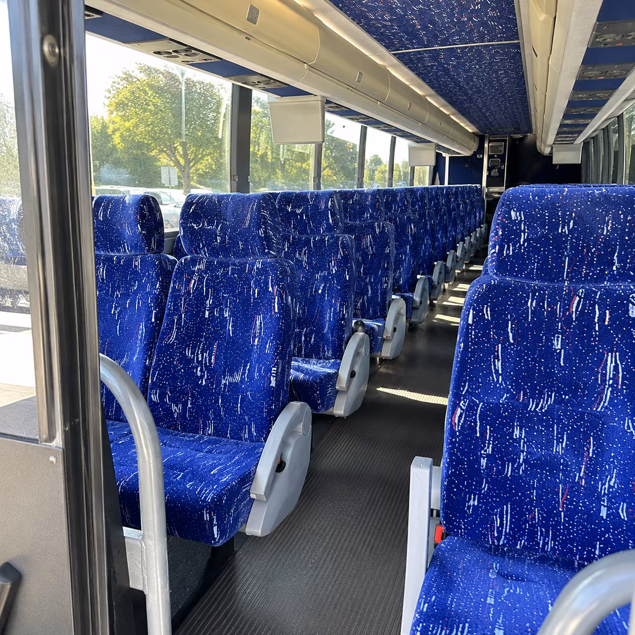 toledo 50 passenger charter bus inside