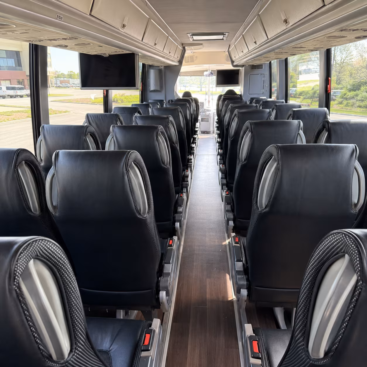toledo 56 passenger charter bus inside